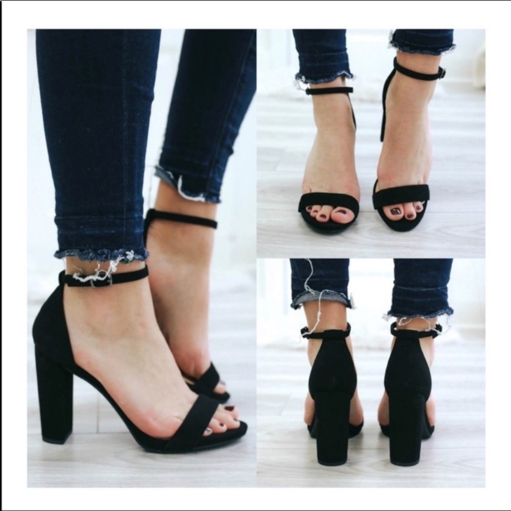 ✅Vegan free Suede  Platform heels